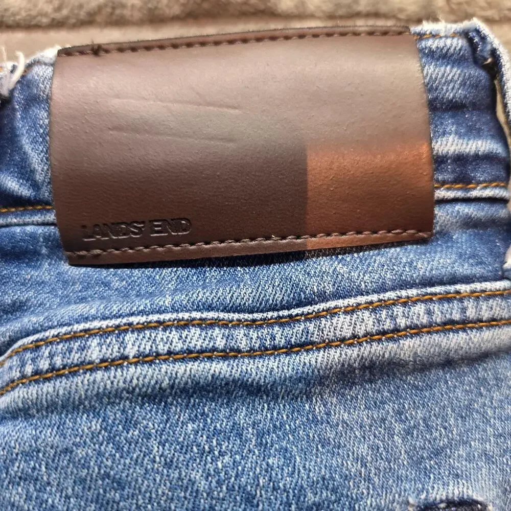 Lands' End Square Rigger Jeans Mens 40x30 Blue Medium Wash Classic Straight Leg